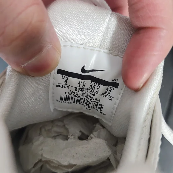 Nike Air Huarache Run Women's Size 6 Running Shoes White Ivory - Picture 5 of 6